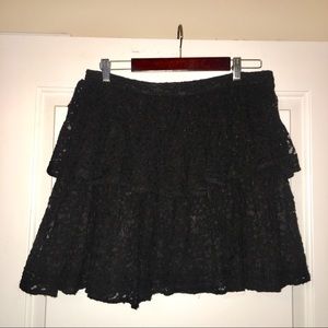 H&M Black Two Tier Black Skirt